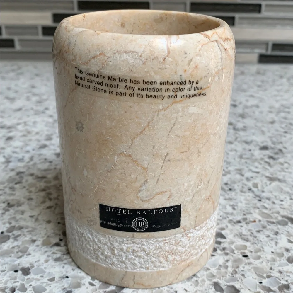 Marble Tumbler with Textured Band